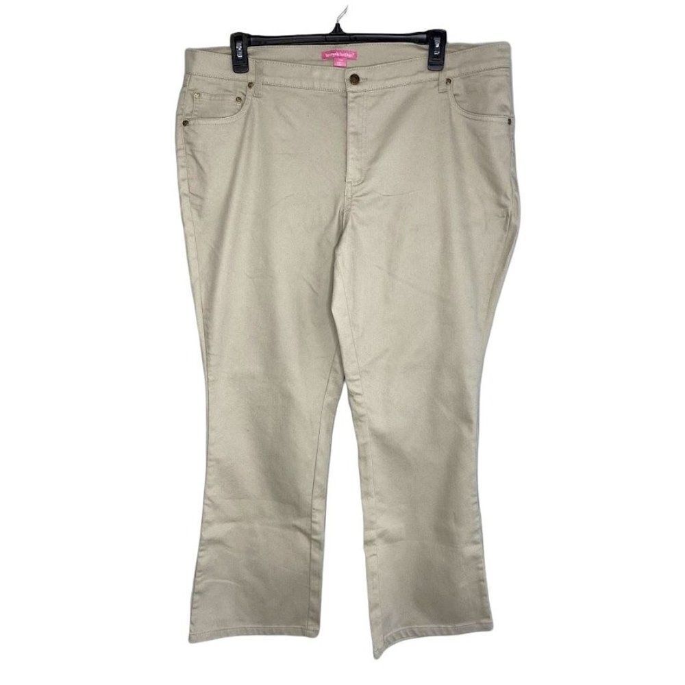 WOMAN WITHIN Beige Stretch Straight Leg‎ Jean Sz 20W